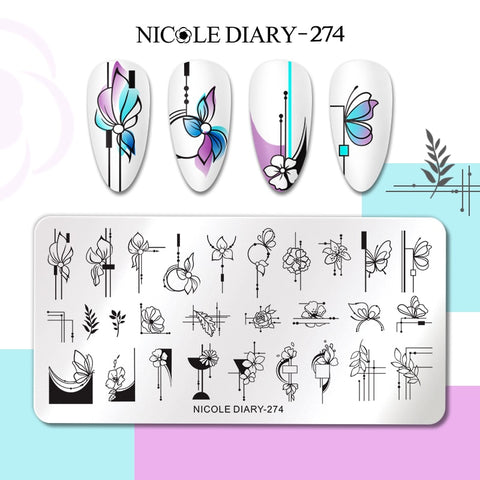 Nails Leaf Flower Manicure Decor