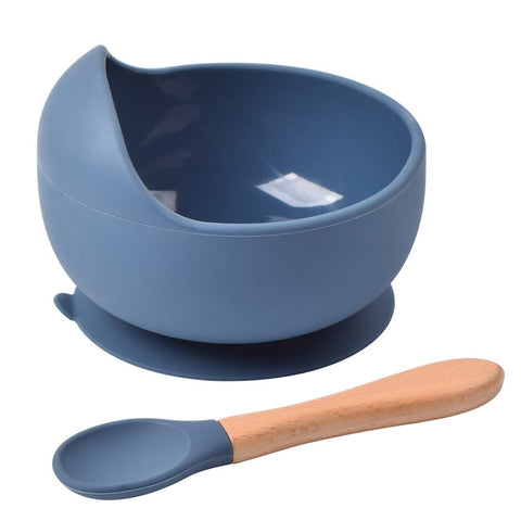 Baby Silicone Feeding Bowl With Spoon