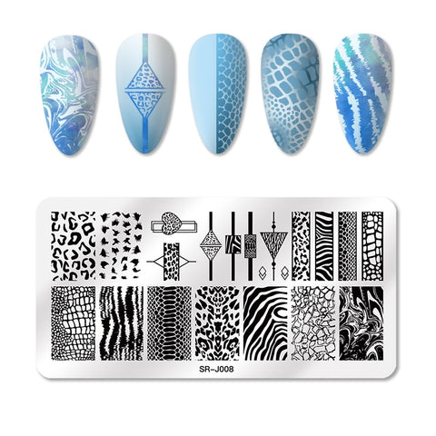 New Square Round Nail Stamping Plates