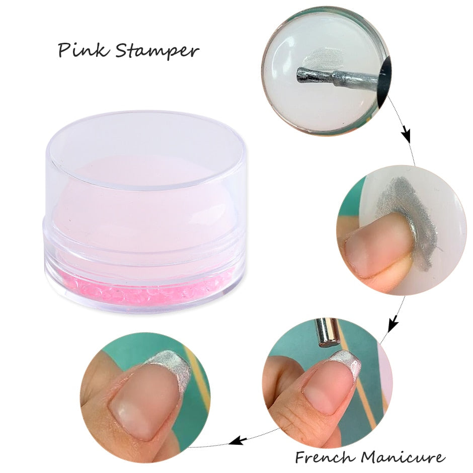 French Mold Nail Art Stamper with Cap