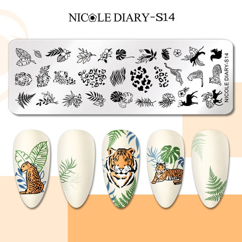 Nails Leaf Flower Manicure Decor