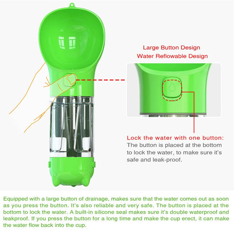 4 in 1 Multifunction Portable Pet Dog Water Bottle