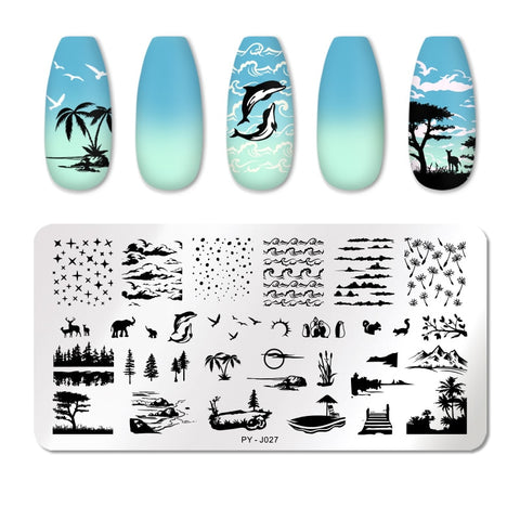 New Geometry Nail Stamping Plates