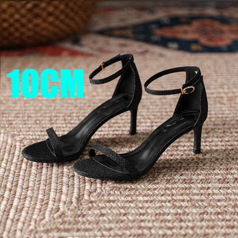 Women Open Toe Ankle Strap Stiletto Heel