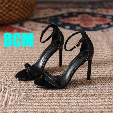 Women Open Toe Ankle Strap Stiletto Heel