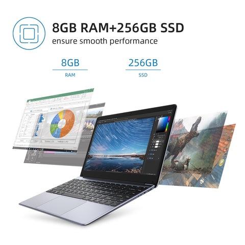N4020 Dual Core Windows 10 OS 8GB RAM 256GB SSD Laptop
