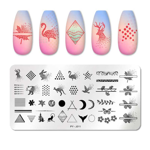 New Flower Geometry Nail Stamping Plates