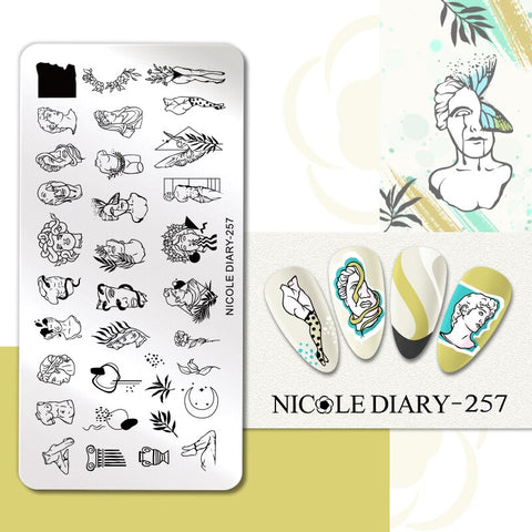 Girl Love Heart Printing Stencil Manicuring Art
