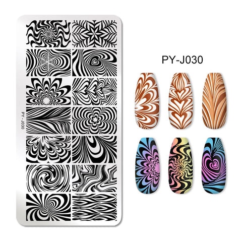 New Geometry Nail Stamping Plates