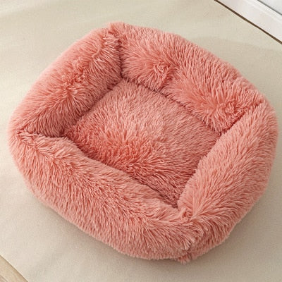 Long Plush Square Dog Beds