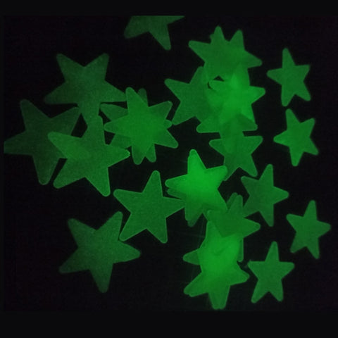 3D Stars Glow In The Dark Wall Stickers