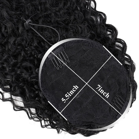32Inch Water Wave Afro Pony Tail Women Hairpiece
