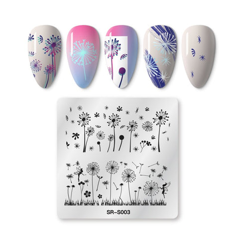 New Square Round Nail Stamping Plates