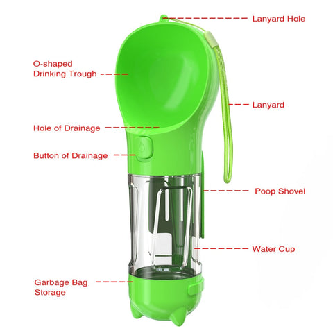 4 in 1 Multifunction Portable Pet Dog Water Bottle