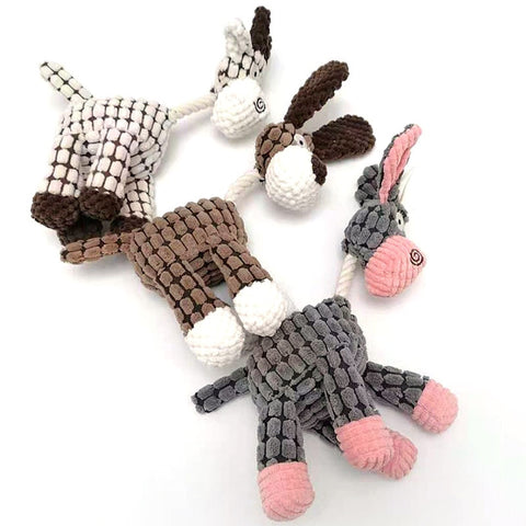 Dog Animal Shape Corduroy Chew Toy