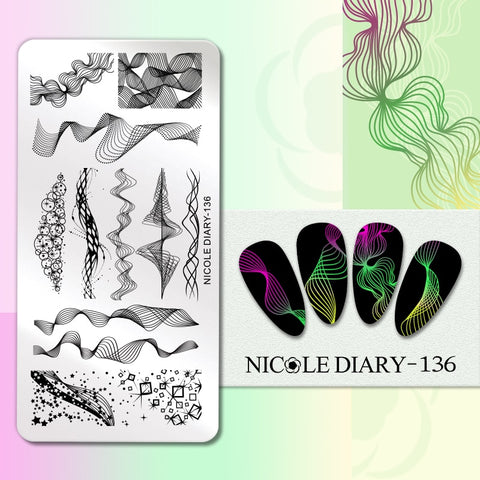 Girl Love Heart Printing Stencil Manicuring Art