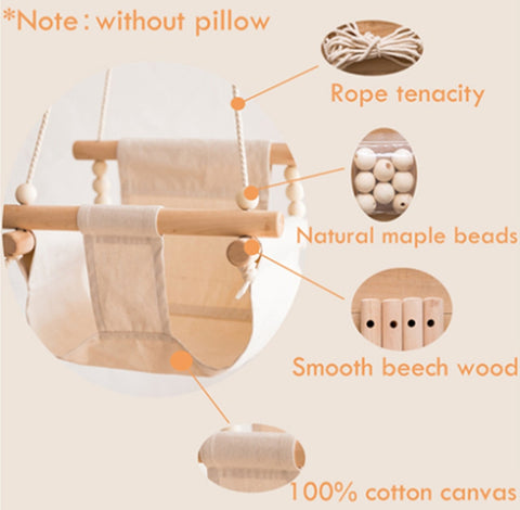 Baby Swing Hanging Wood Chair