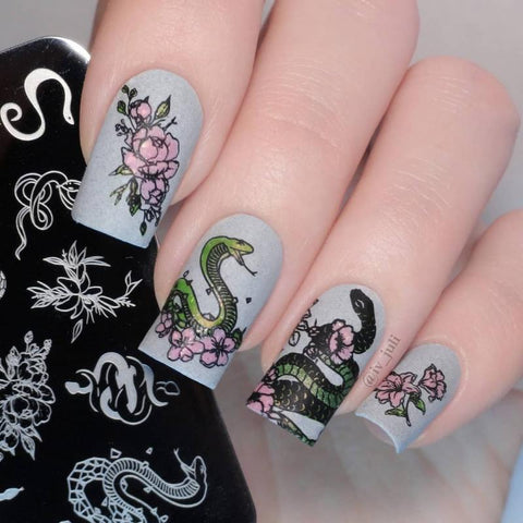 New Snake Leopard Nail Stamping Plates