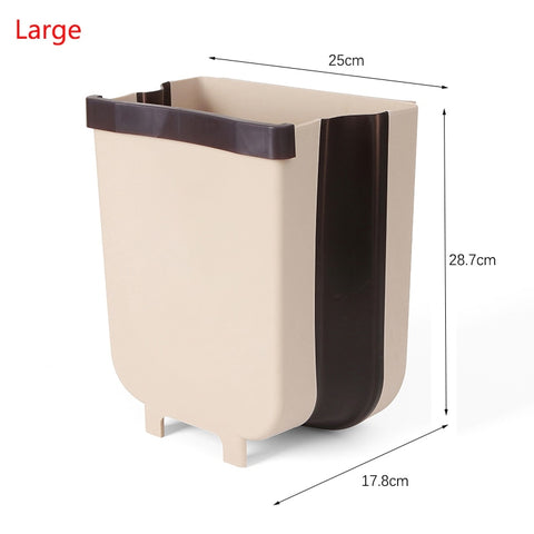 Kitchen 9L Wall Mounted Folding Waste Bin