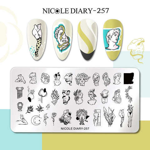 New Flower Leaves Nail Stamping Plates