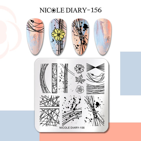 New Flower Leaves Nail Stamping Plates