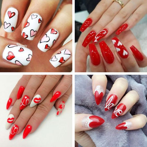 New Rose Flower Love Theme Nail Art