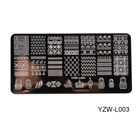 3 Sizes Flower Geometry Nail Stamping Plates