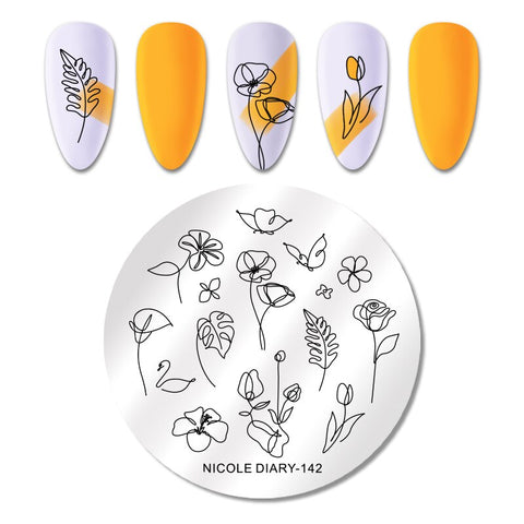 New Snake Leopard Nail Stamping Plates
