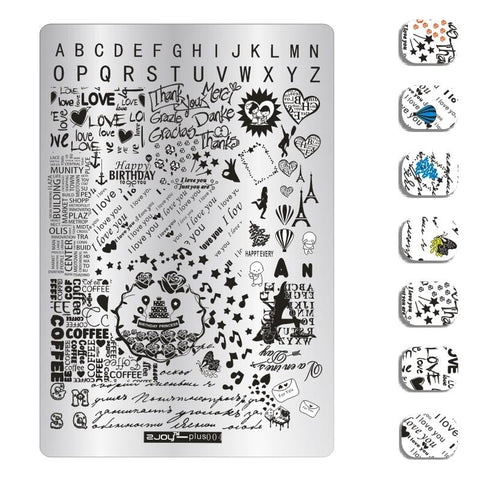 9.5X14.5cm Big Size Nail Stamping Plates
