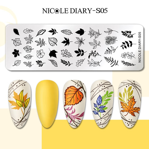 Nails Leaf Flower Manicure Decor
