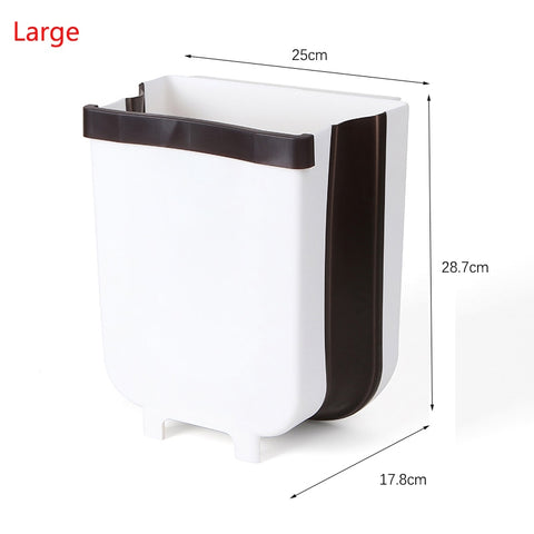Kitchen 9L Wall Mounted Folding Waste Bin