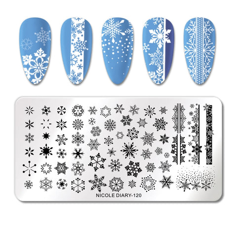 New Snake Leopard Nail Stamping Plates