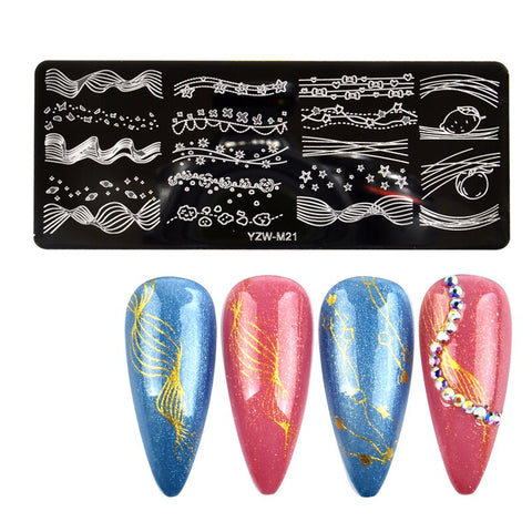 3 Sizes Flower Geometry Nail Stamping Plates