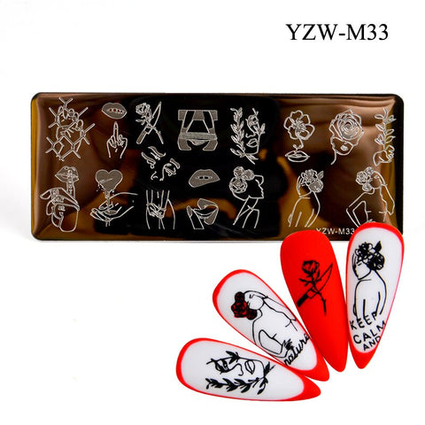 3 Sizes Flower Geometry Nail Stamping Plates