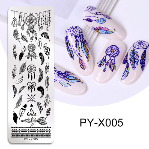 New Flower Geometry Nail Stamping Plates