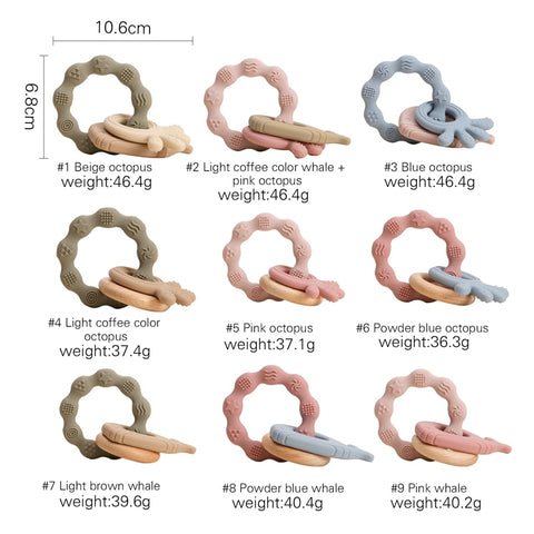 Baby Silicone Teether Ring