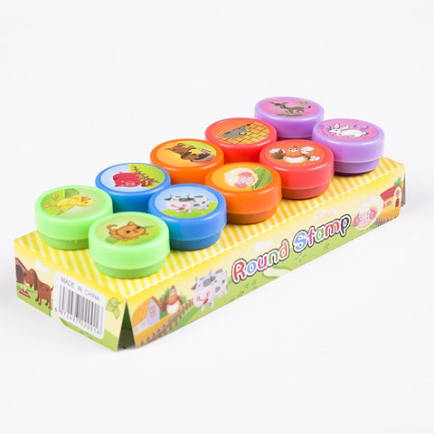 10pcs Self-ink Stamps Children Toy