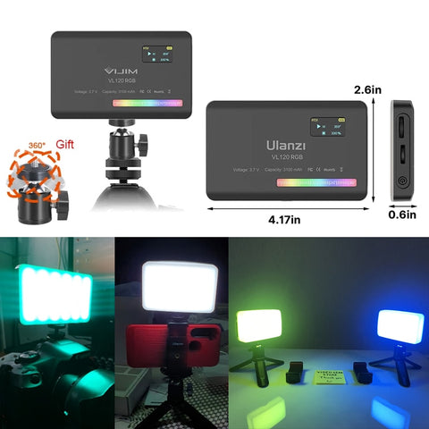 Ulanzi VL120 RGB LED Video Camera Light