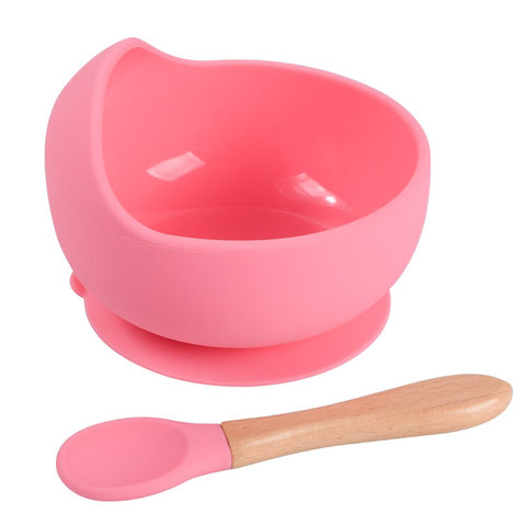 Baby Silicone Feeding Bowl With Spoon