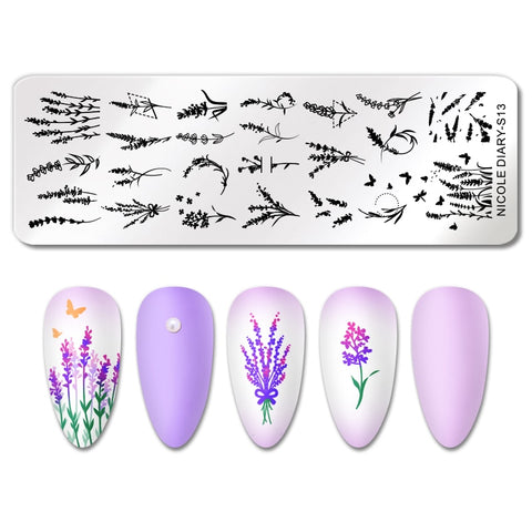 New Flower Stripe Design Stamping Plates