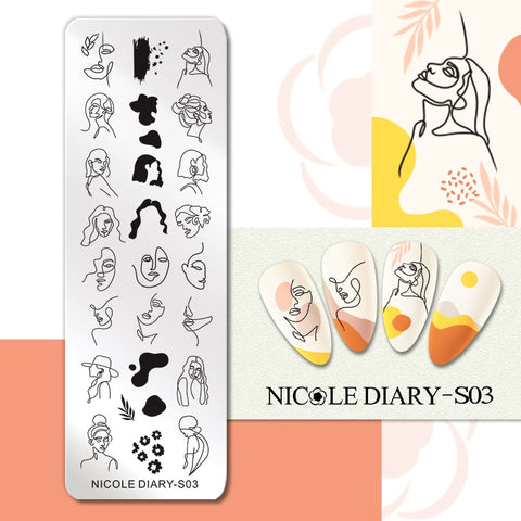New Space Planet Moon Star Nail Stamping Plates