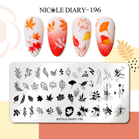 Nails Leaf Flower Manicure Decor