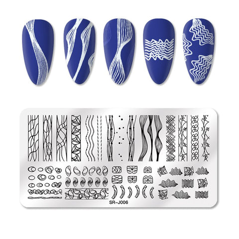 New Square Round Nail Stamping Plates