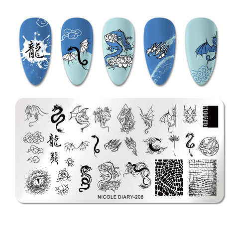 New Marble Abstract Geometry Nail Stamping Plates