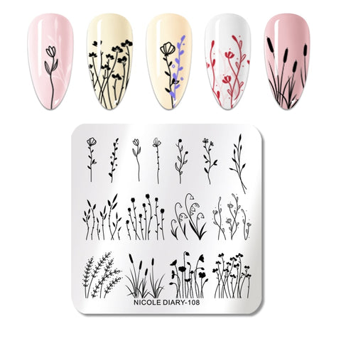 New Snake Leopard Nail Stamping Plates