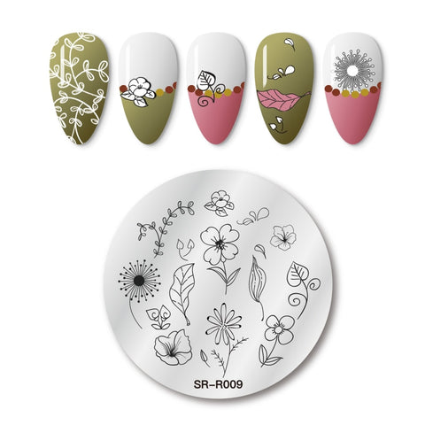 New Square Round Nail Stamping Plates