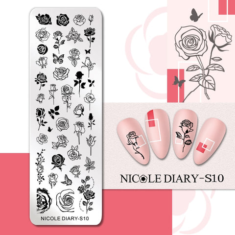 New Space Planet Moon Star Nail Stamping Plates