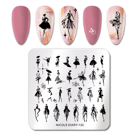 New Snake Leopard Nail Stamping Plates