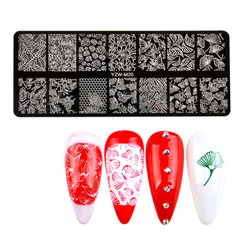 3 Sizes Flower Geometry Nail Stamping Plates