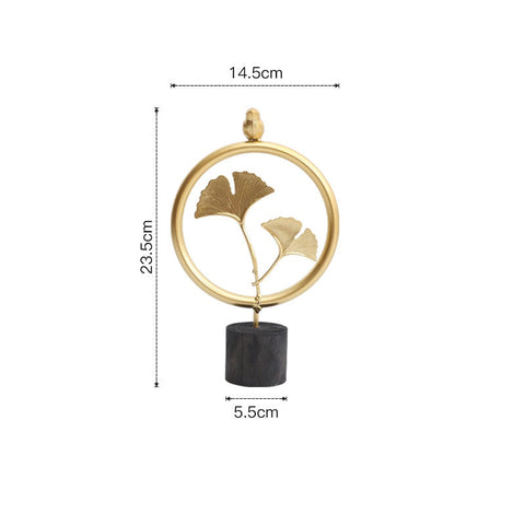 Nordic Gold Ginkgo Leaf Desktop Ornaments